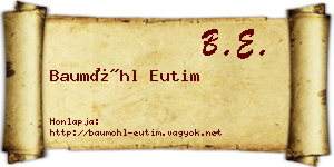 Baumöhl Eutim névjegykártya